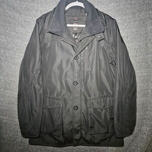 Tumi T-Tech Jacket Men's Medium M Insulated Black Double Layer Travel Zip Snap